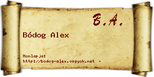 Bódog Alex névjegykártya
